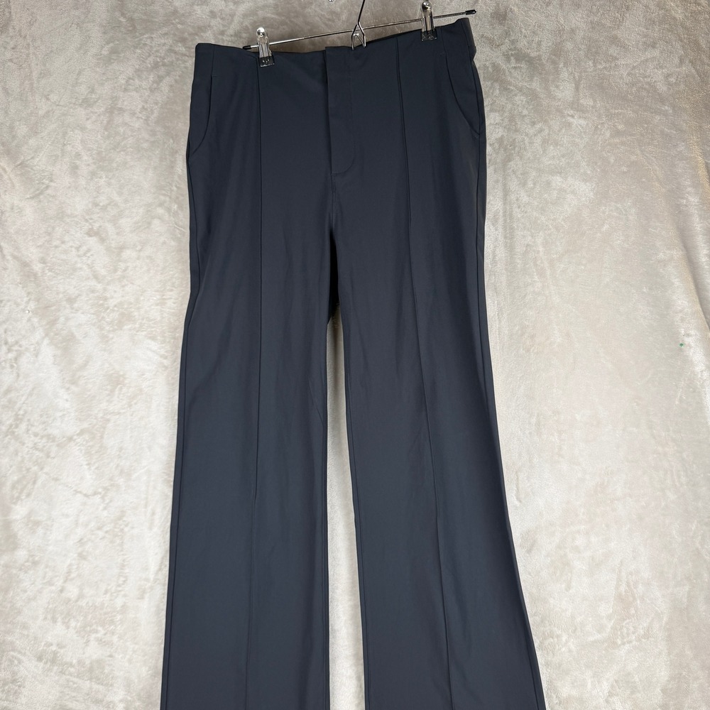 Vuori Meta Womens Wide Leg Trouser Black High Rise Pintuck Pants VW4035 Large